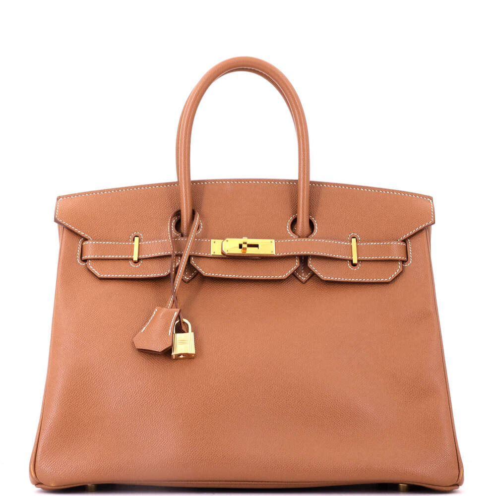 Hermes Birkin 35 Brown Courchevel with Gold Hardware